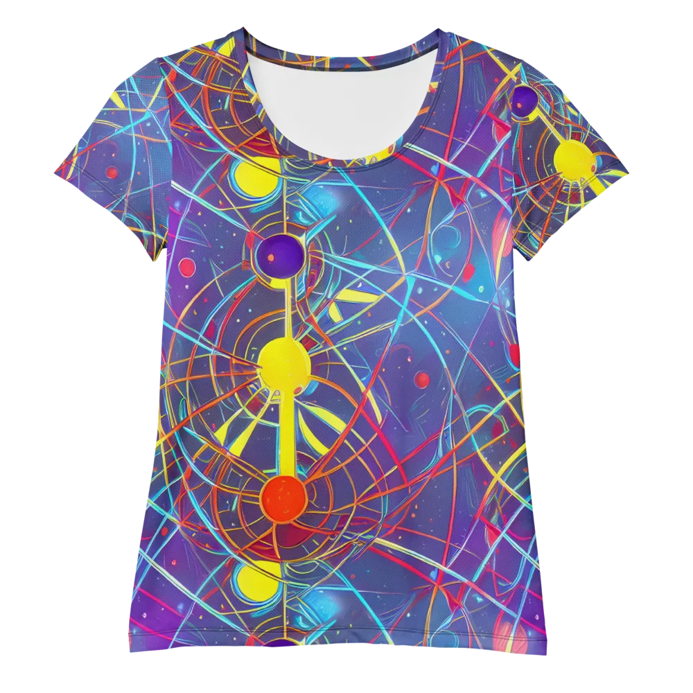 Quantum Lattice on Women's Athletic T-Shirt — Front