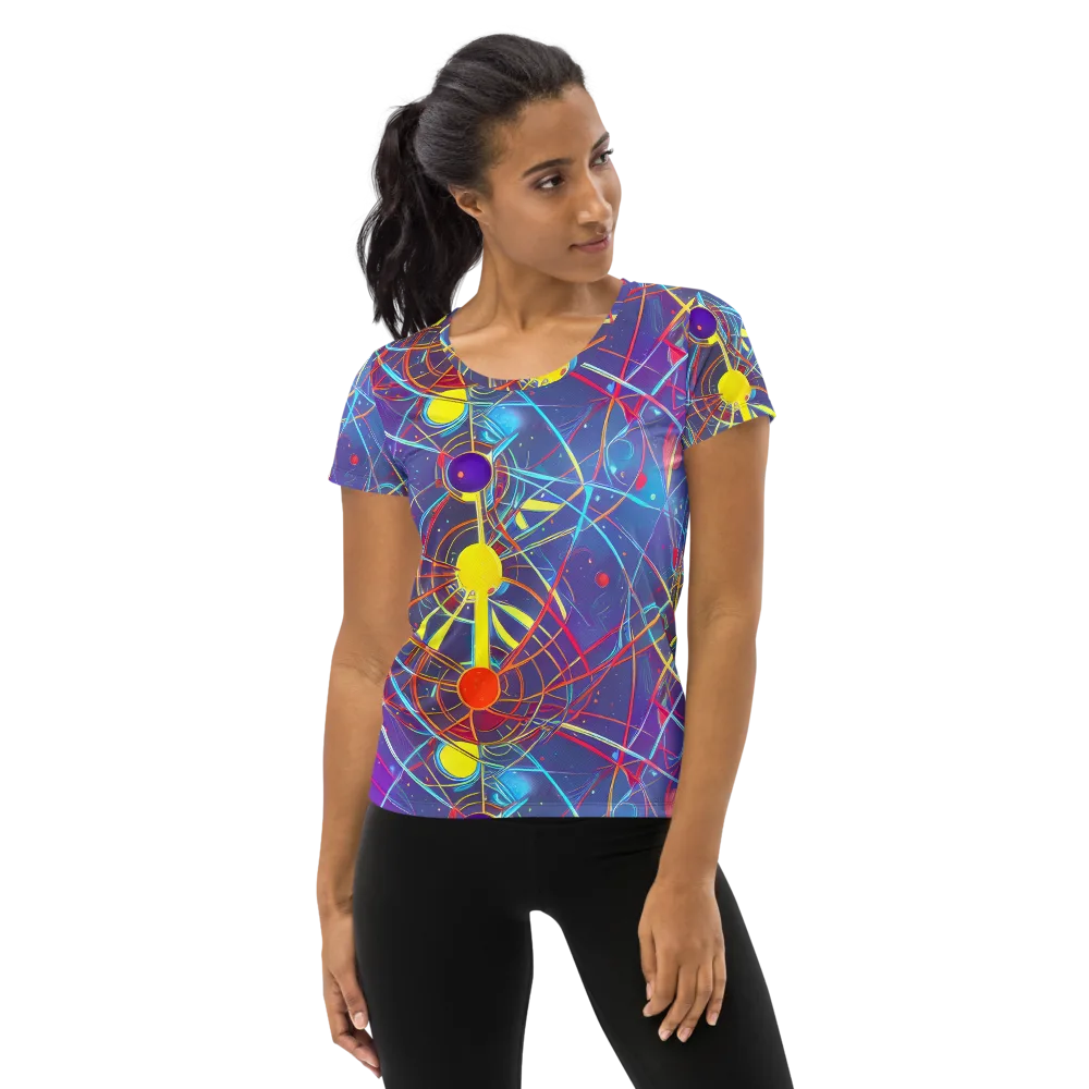 Quantum Lattice on Women's Athletic T-Shirt — Front
