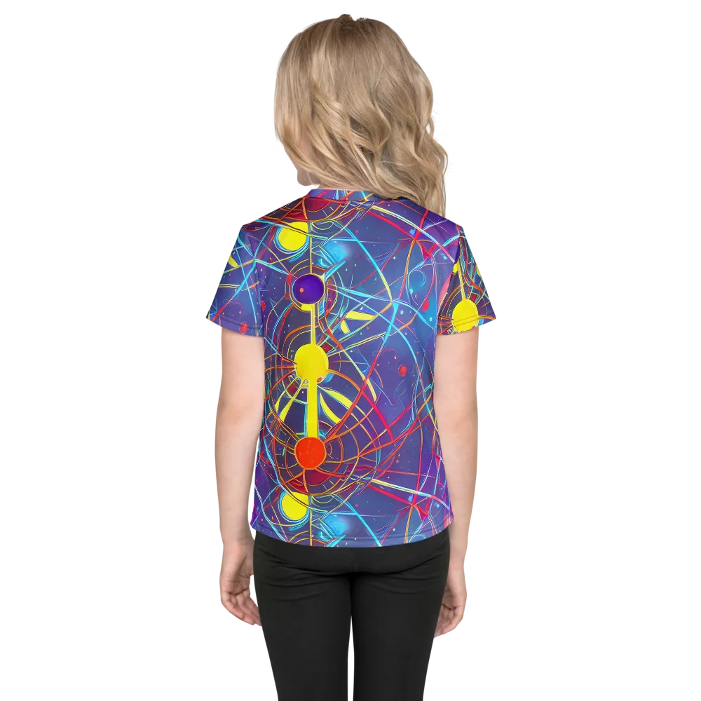 Quantum Lattice on Kids Crew Neck T-Shirt — Back