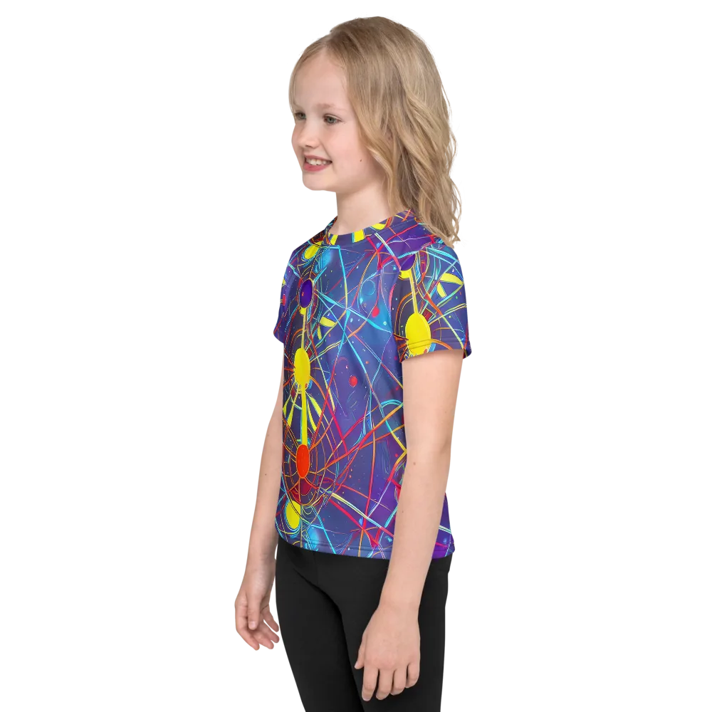 Quantum Lattice on Kids Crew Neck T-Shirt — Left