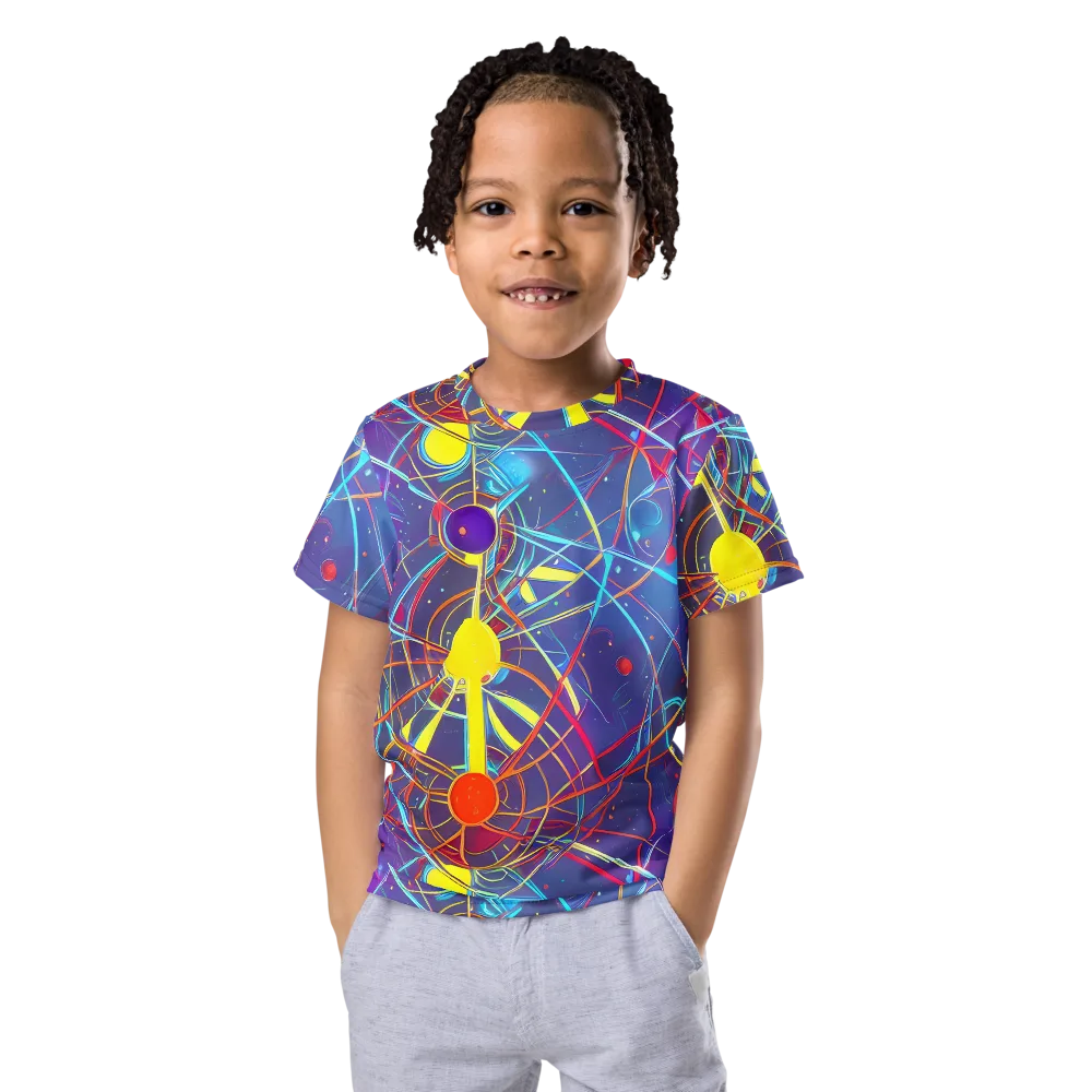 Quantum Lattice on Kids Crew Neck T-Shirt — Front