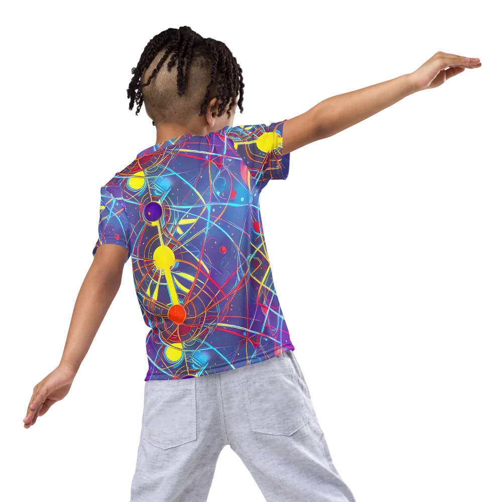 Quantum Lattice on Kids Crew Neck T-Shirt — Back