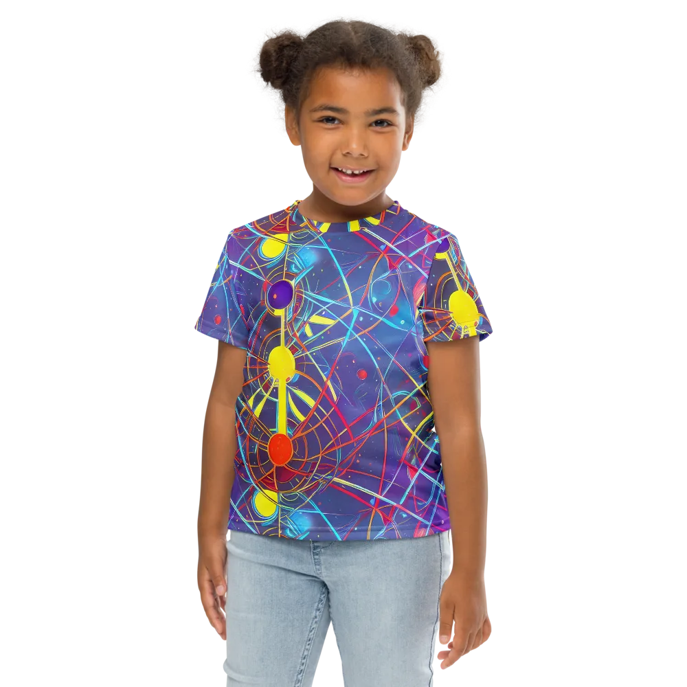 Quantum Lattice on Kids Crew Neck T-Shirt — Front