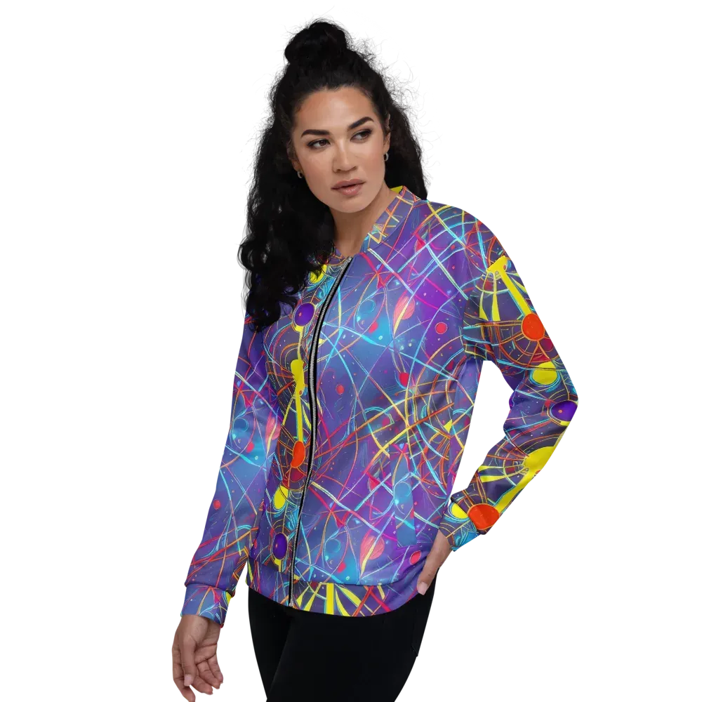 Quantum Lattice on Bomber Jacket — Left