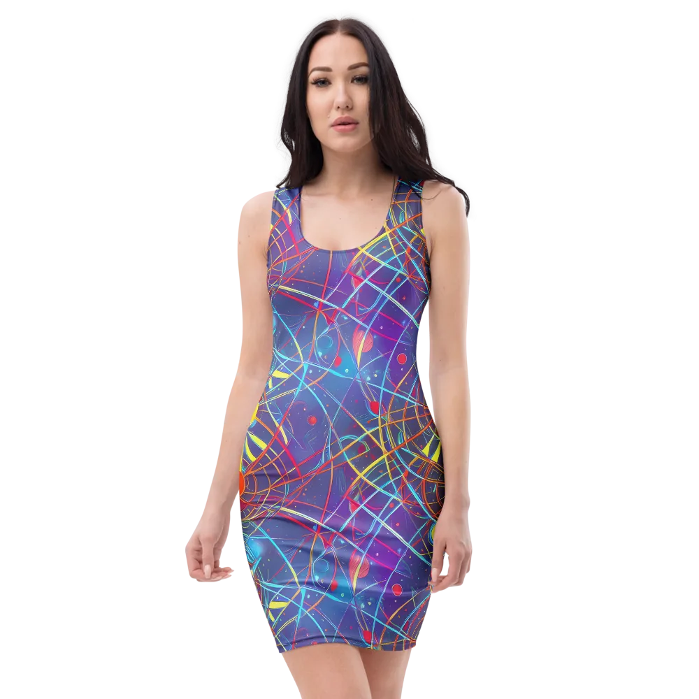 Quantum Lattice on Bodycon Dress — Front