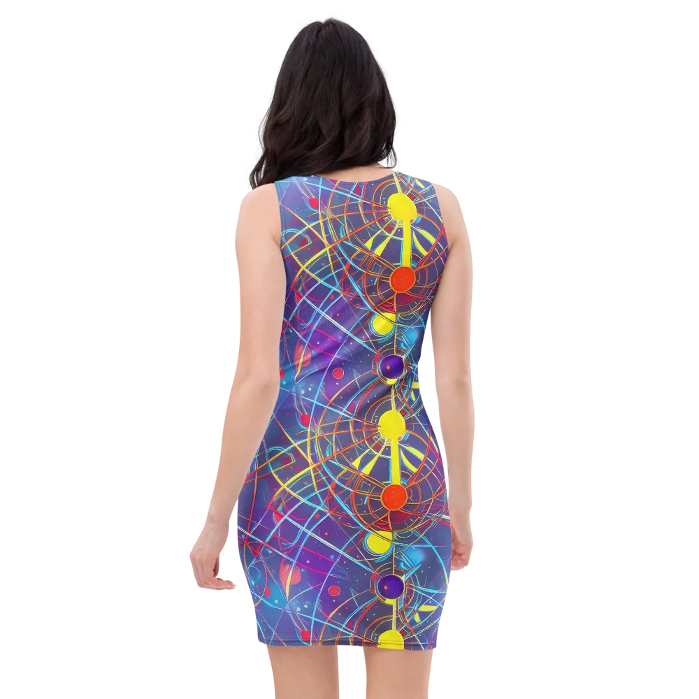 Quantum Lattice on Bodycon Dress — Back