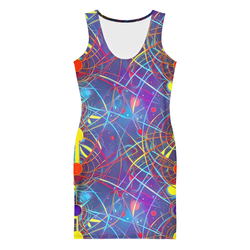 Quantum Lattice on Bodycon Dress — Front