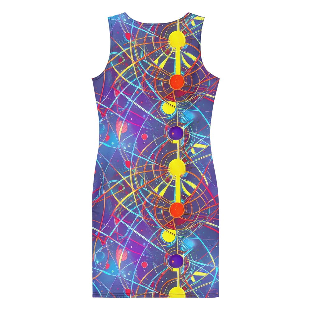 Quantum Lattice on Bodycon Dress — Back