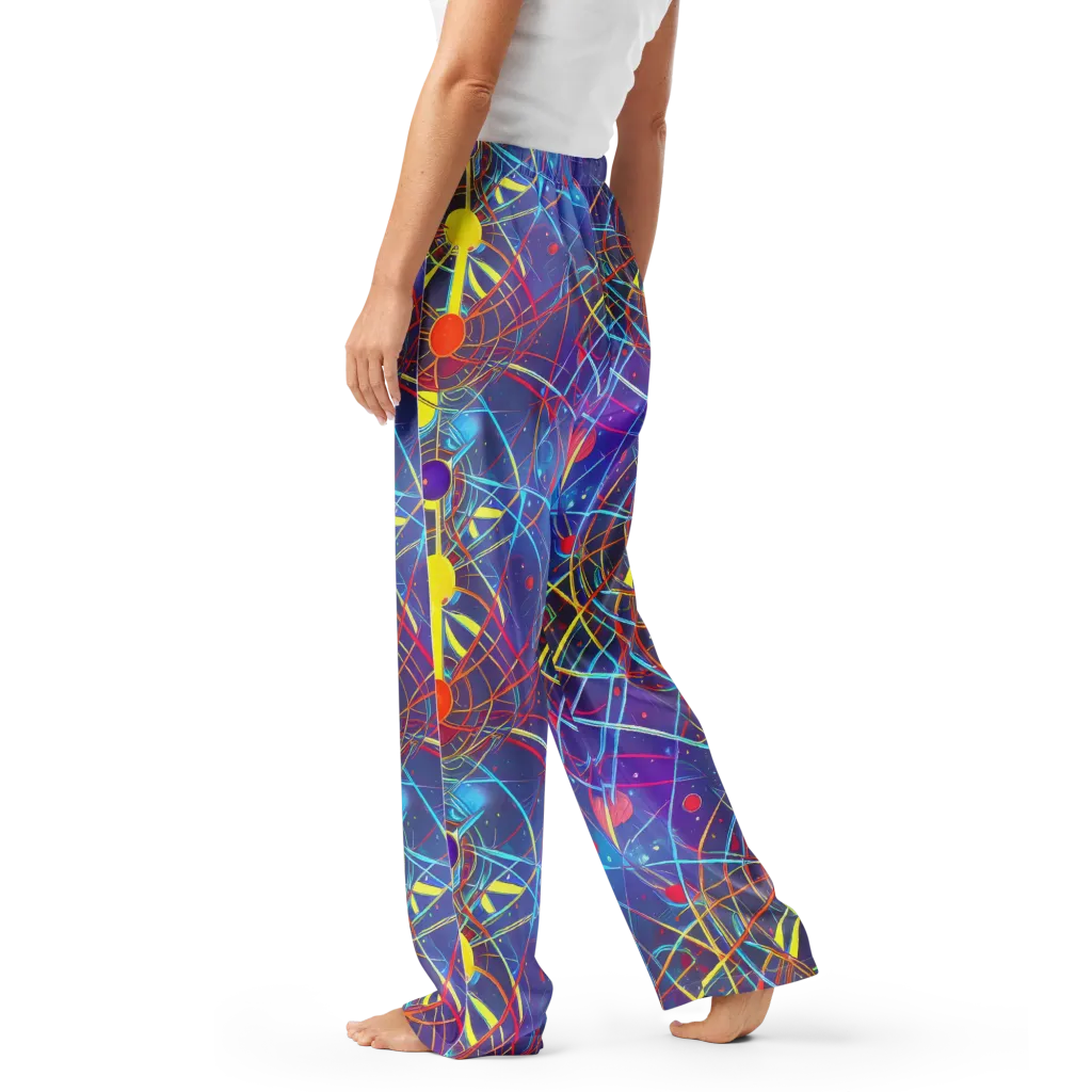 Quantum Lattice on Women's Pajama Pants — Left
