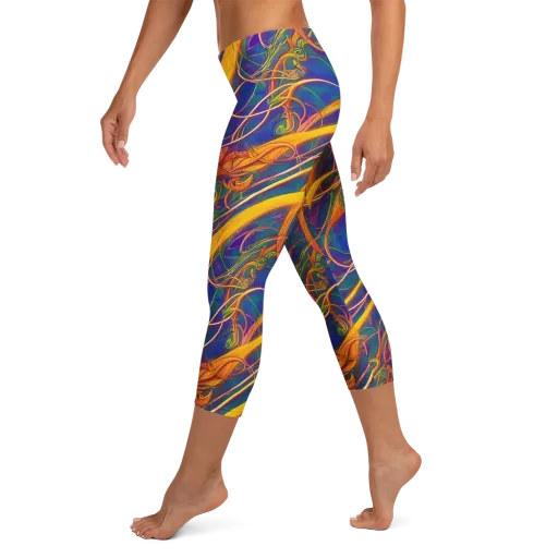 Luminous Whirl on a Capri Leggings