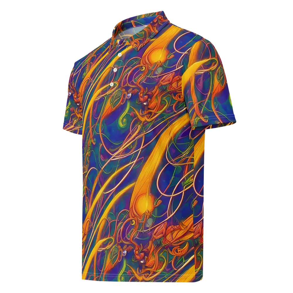 Luminous Whirl on Men's Slim Fit Polo Shirt — Left Front