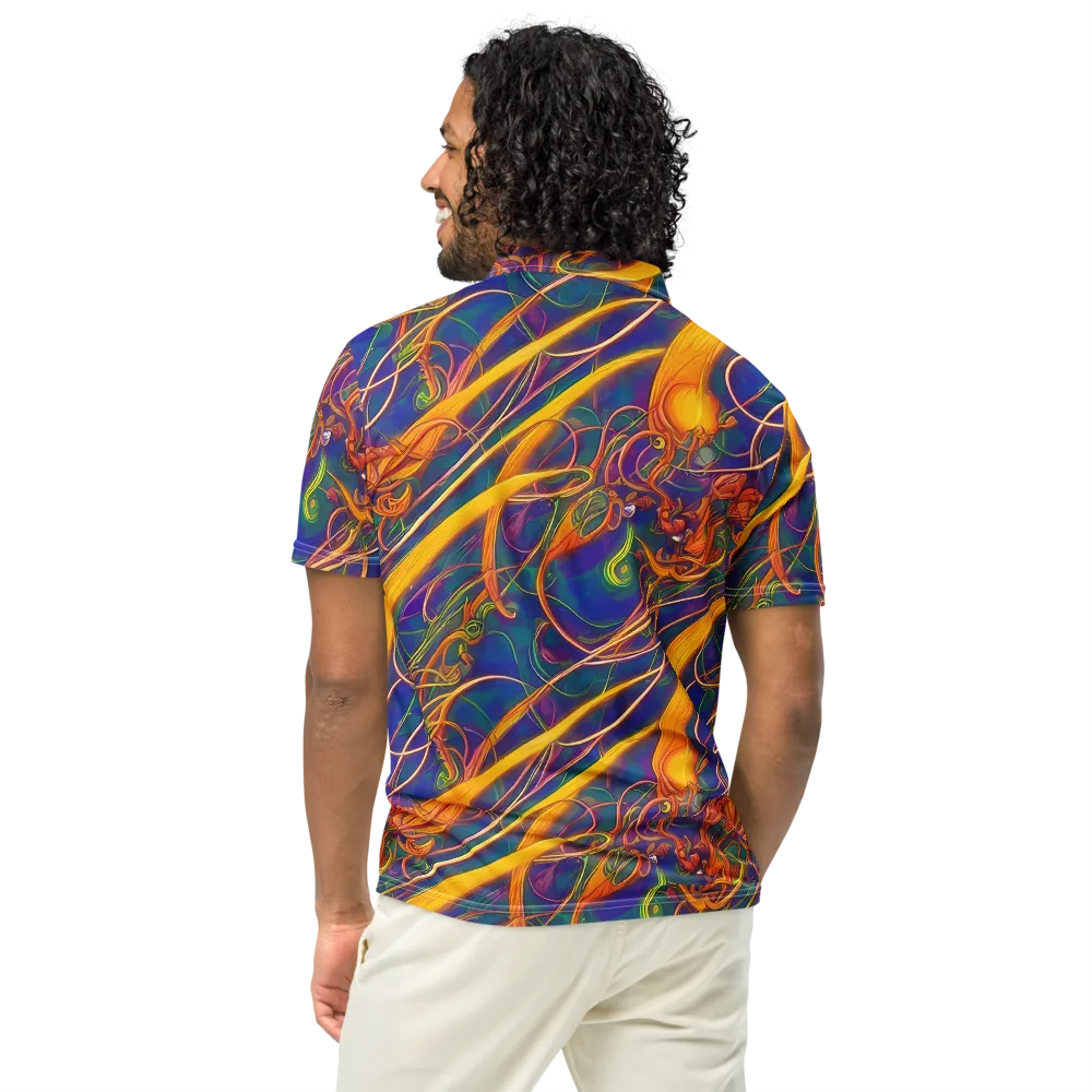 Luminous Whirl on Men's Slim Fit Polo Shirt — Back