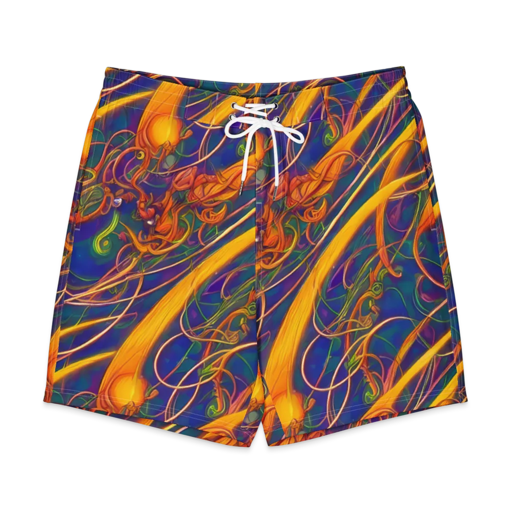 Luminous Whirl on Men's Board Shorts — Front