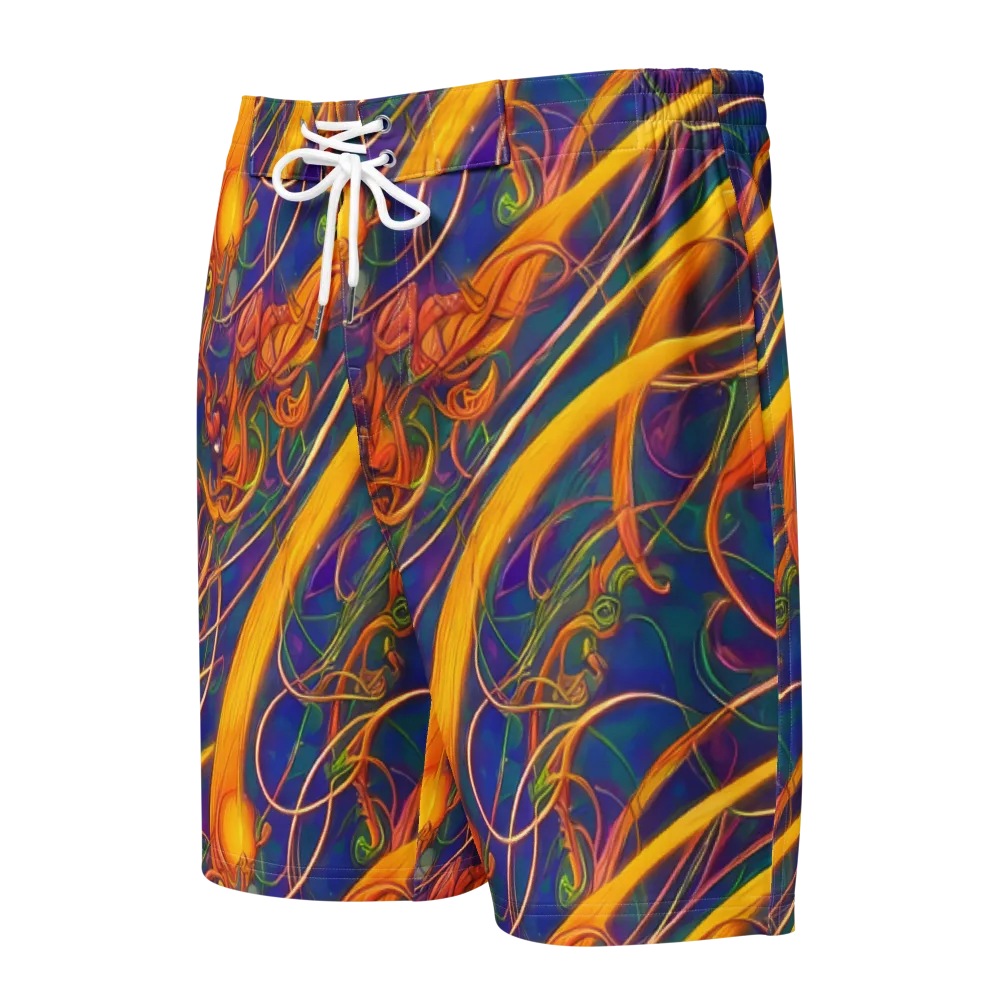Luminous Whirl on Men's Board Shorts — Front