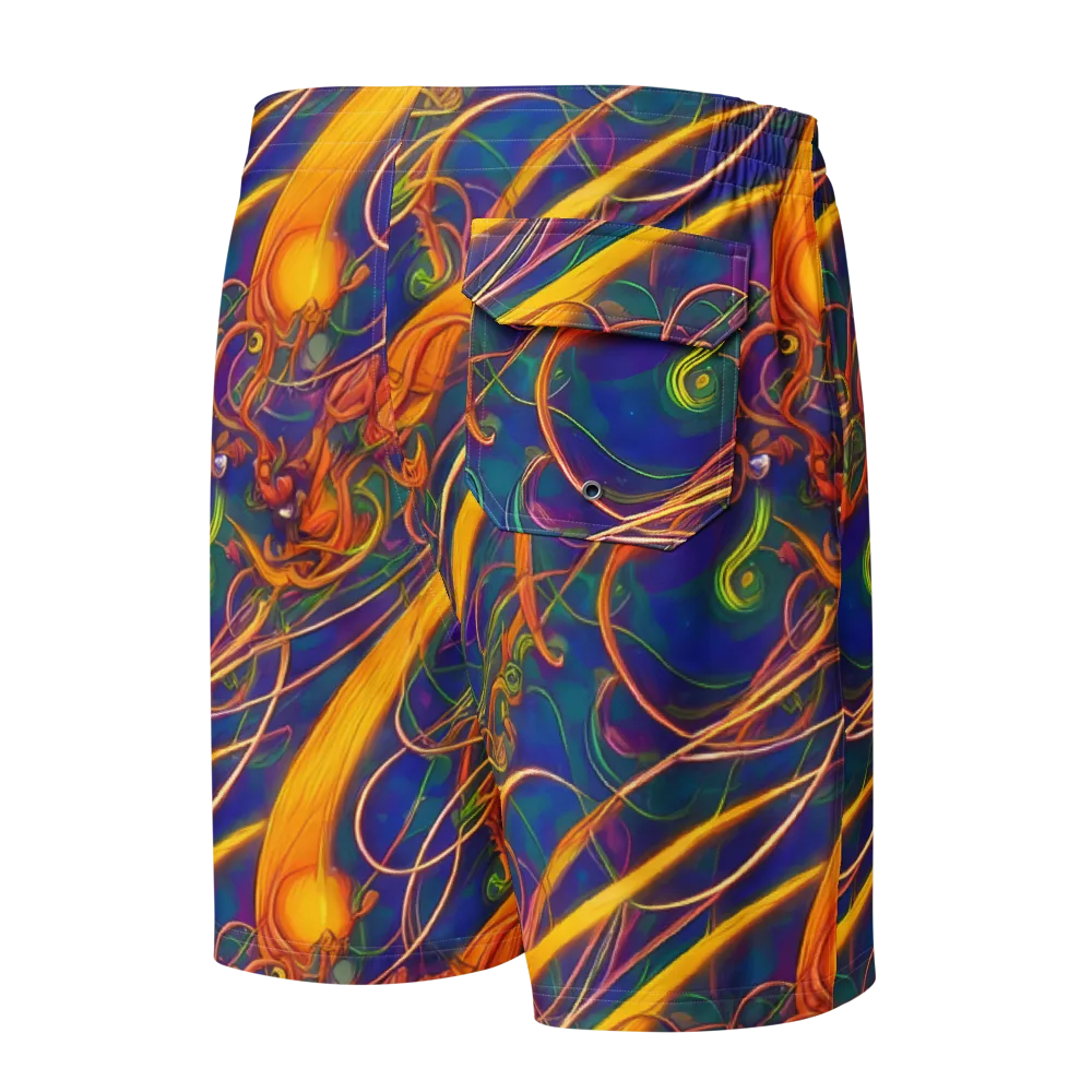 Luminous Whirl on Men's Board Shorts — Back
