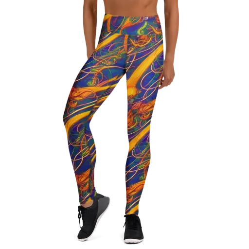 Luminous Whirl on a Yoga Leggings