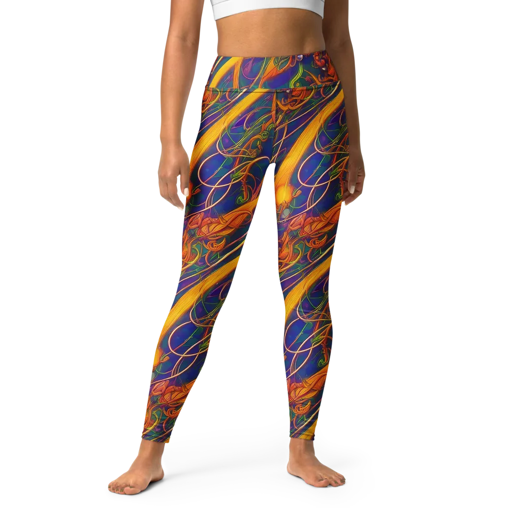 Luminous Whirl on Yoga Leggings — Front