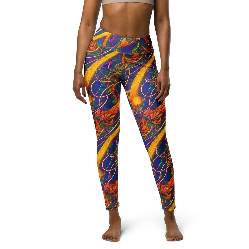 Luminous Whirl on Yoga Leggings — Front