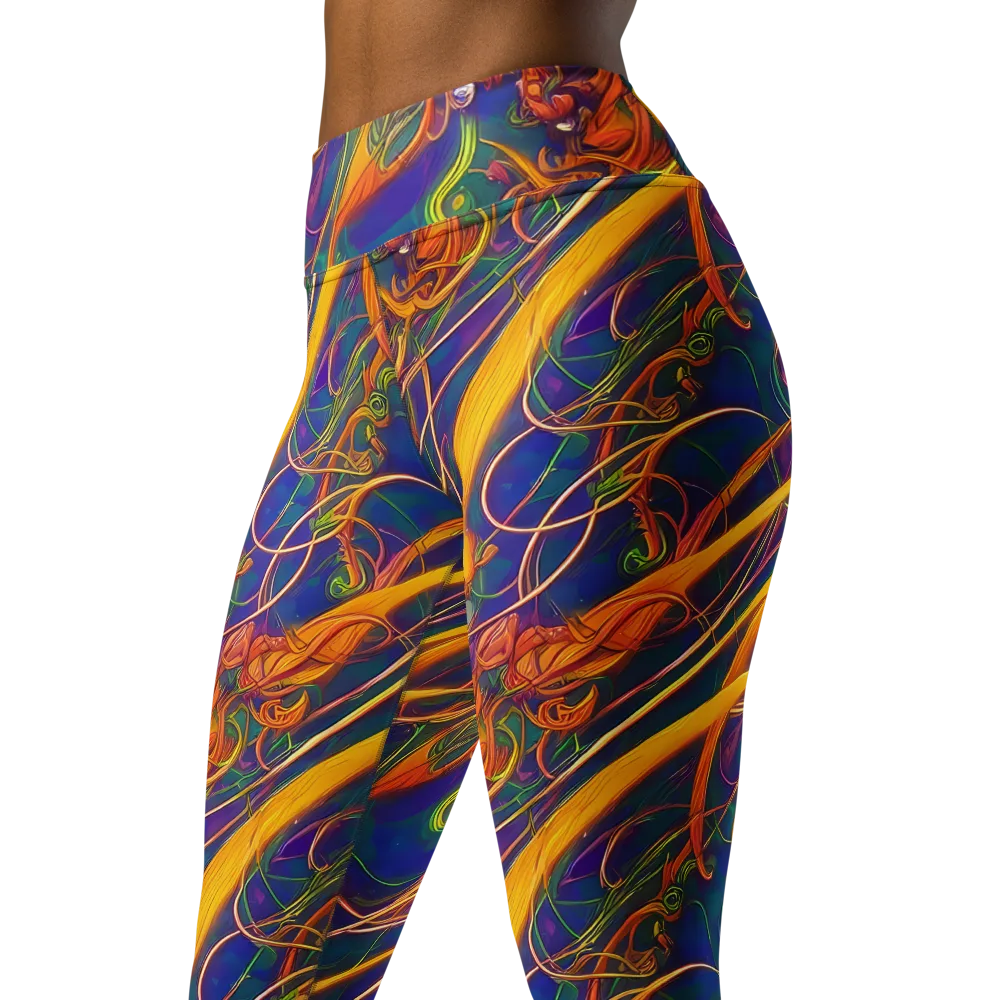 Luminous Whirl on Yoga Leggings — Left Front