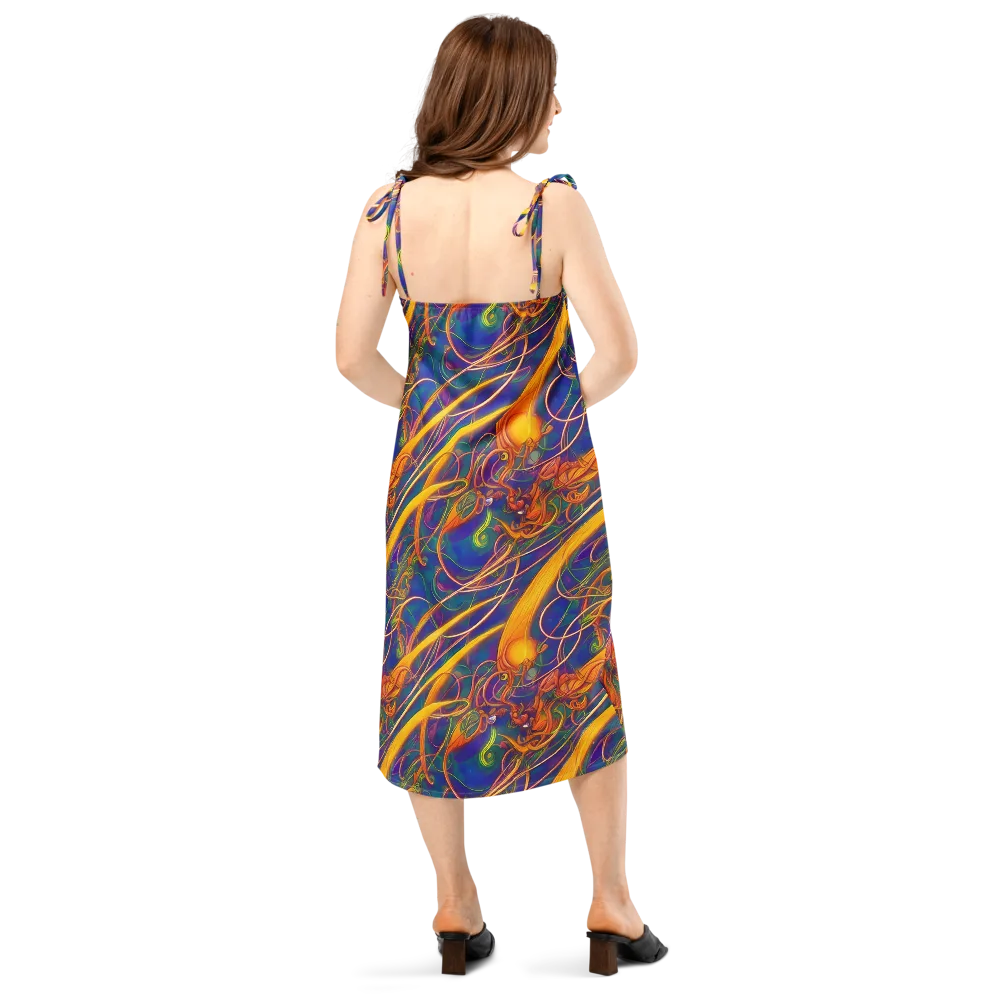 Luminous Whirl on Slip Dress — Back
