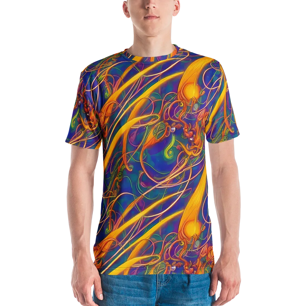 Luminous Whirl on Men's Crew Neck T-Shirt — Front