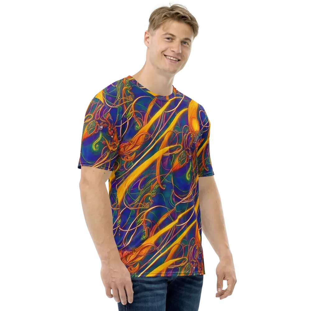 Luminous Whirl on Men's Crew Neck T-Shirt — Right