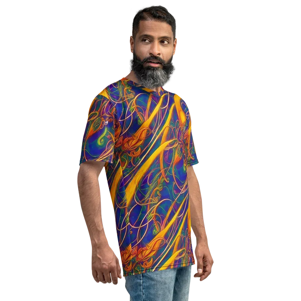 Luminous Whirl on Men's Crew Neck T-Shirt — Right