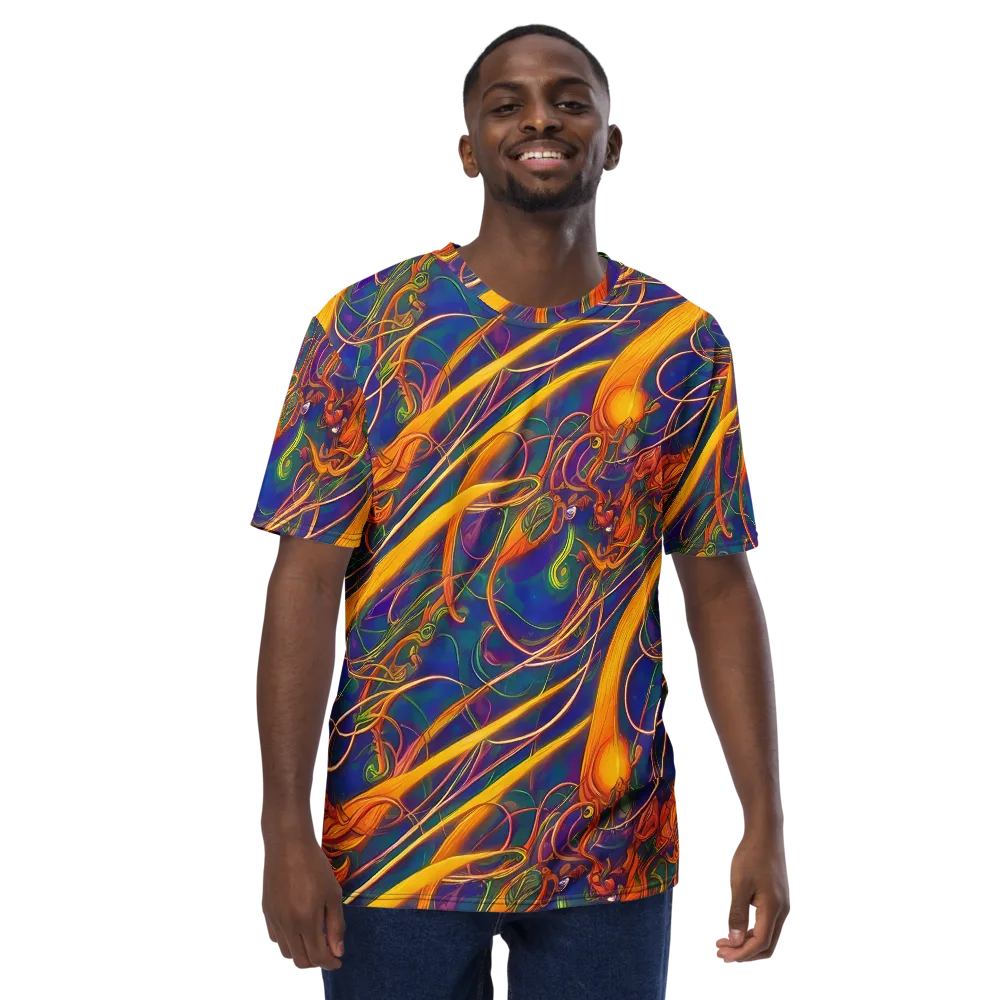 Luminous Whirl on Men's Crew Neck T-Shirt — Front