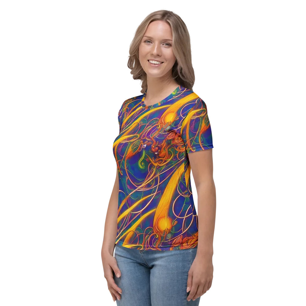 Luminous Whirl on Women's Crew Neck T-Shirt — Left