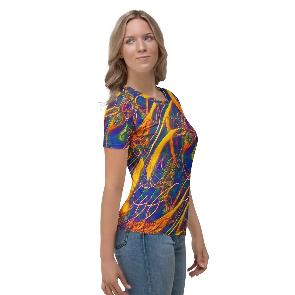 Luminous Whirl on Women's Crew Neck T-Shirt — Right