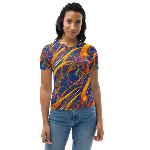 Luminous Whirl on a Women's Crew Neck T-Shirt