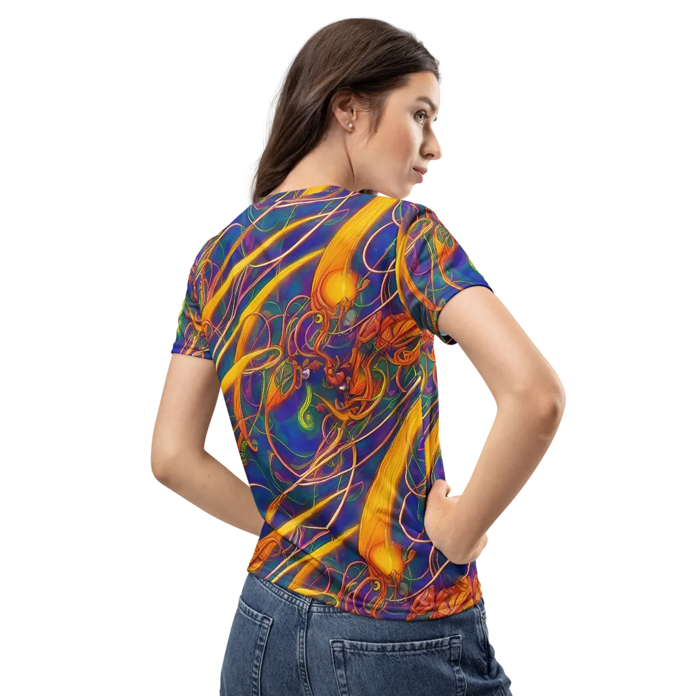 Luminous Whirl on Women's Crew Neck T-Shirt — Back