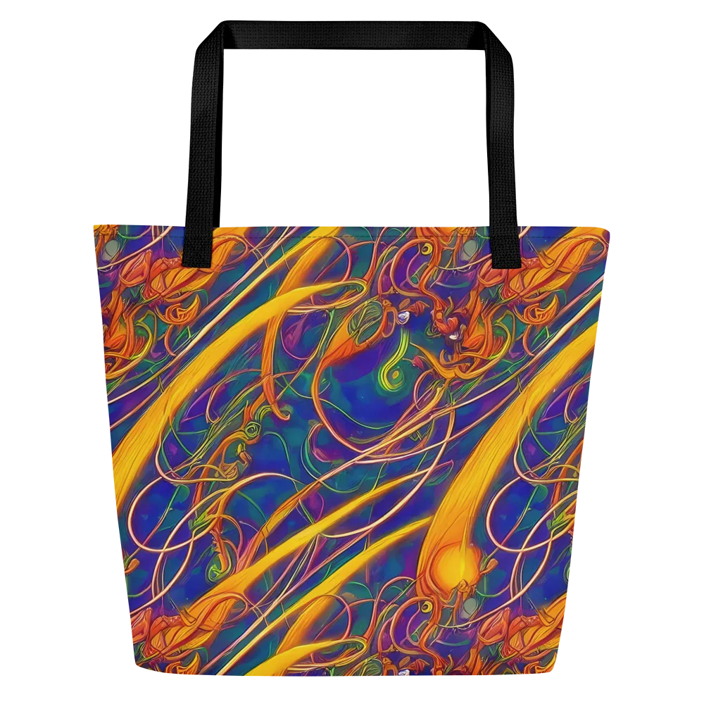 Luminous Whirl on Large Tote Bag W/ Pocket — Front