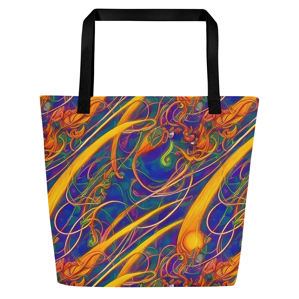 Luminous Whirl on Large Tote Bag W/ Pocket — Front