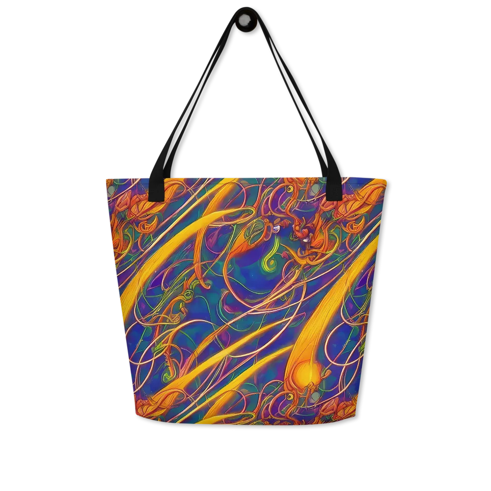 Luminous Whirl on Large Tote Bag W/ Pocket — Front