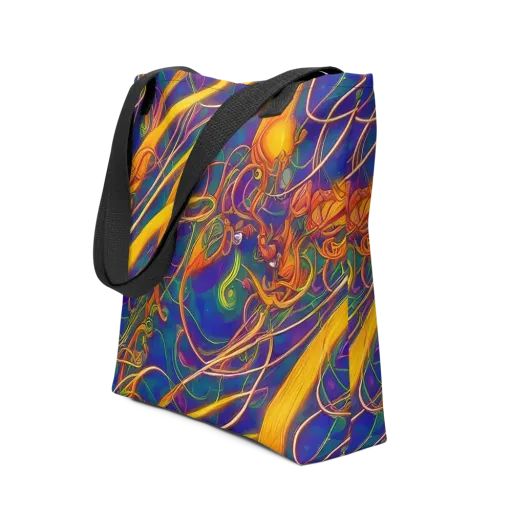 Luminous Whirl on a Tote Bag