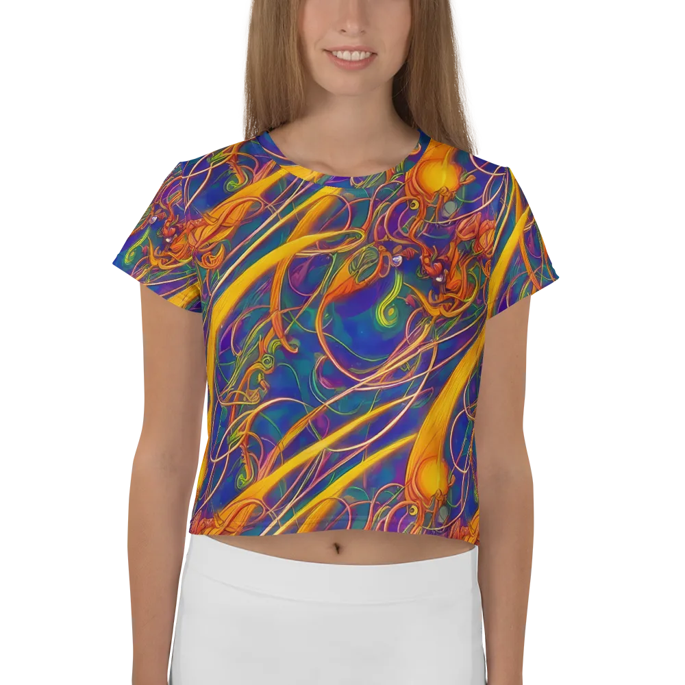 Luminous Whirl on Crop Tee — Front