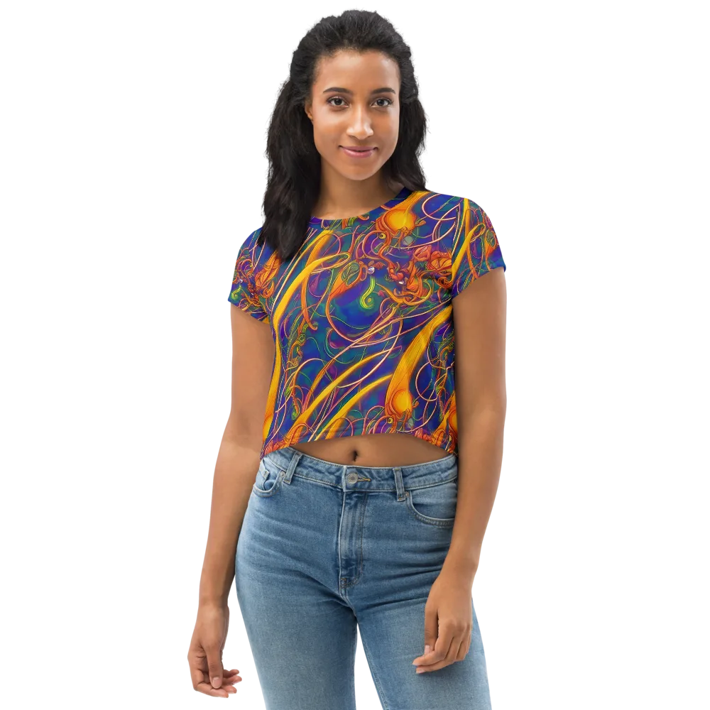 Luminous Whirl on Crop Tee — Front