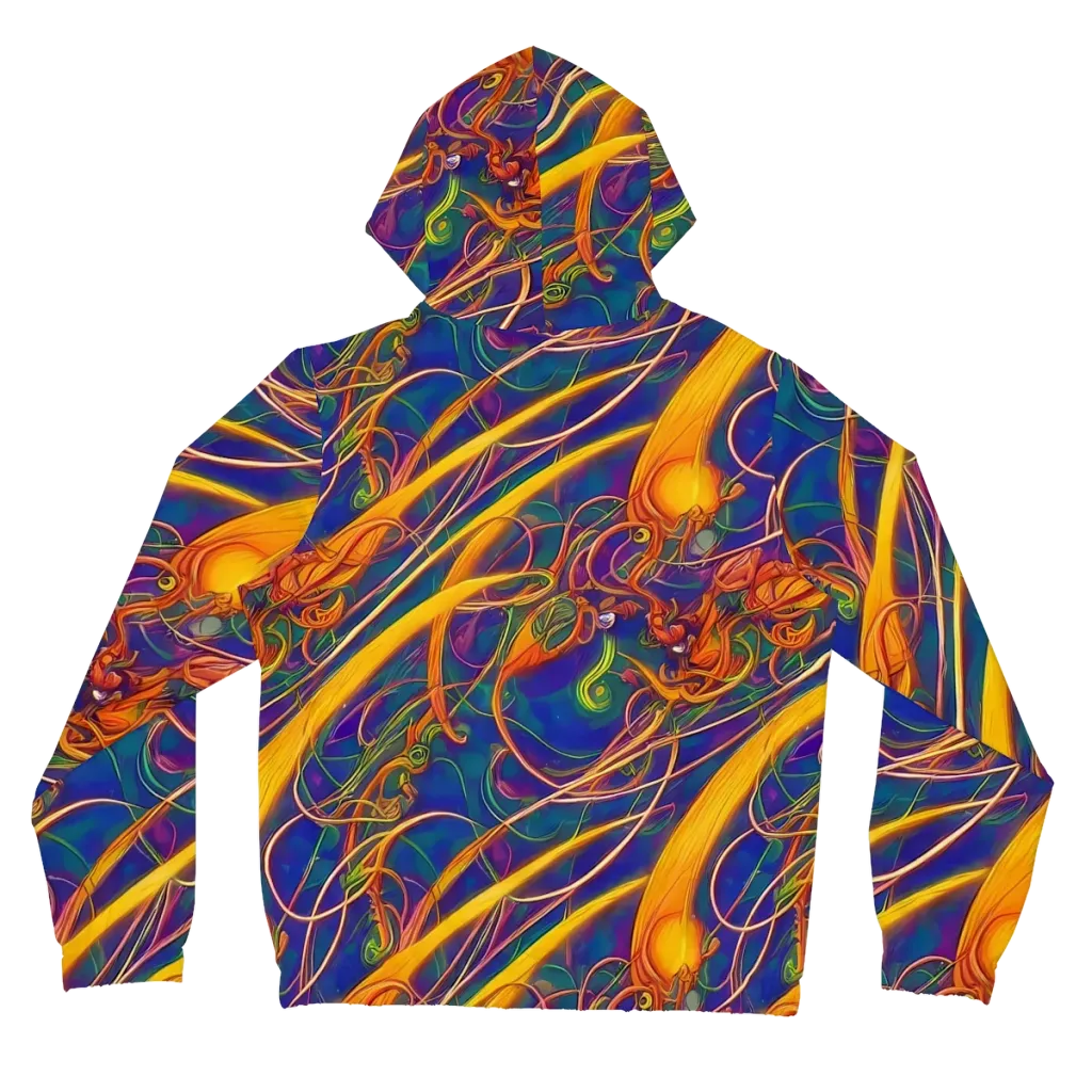 Luminous Whirl on Women's Full-Zip Hoodie — Back