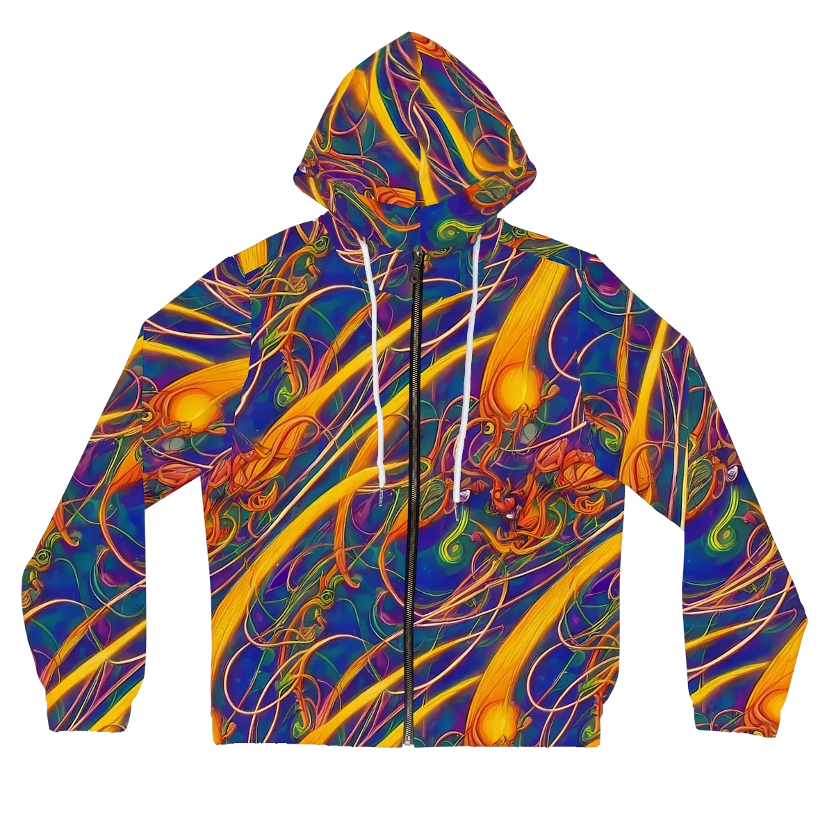 Luminous Whirl on Women's Full-Zip Hoodie — Front