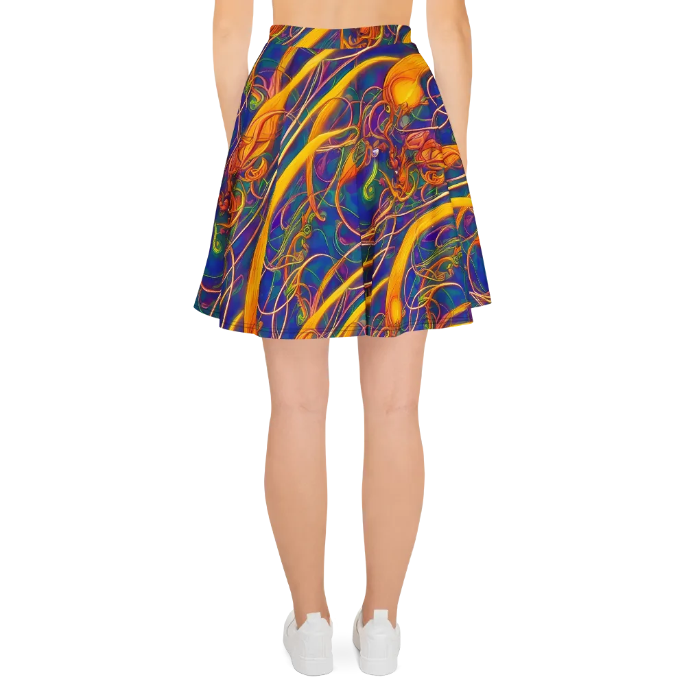 Luminous Whirl on Skater Skirt — Back