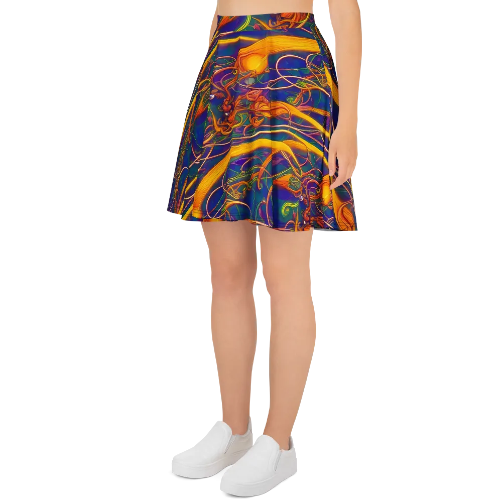 Luminous Whirl on Skater Skirt — Left