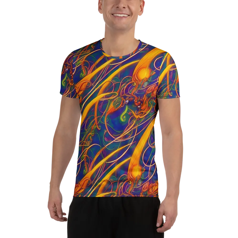 Luminous Whirl on Men's Athletic T-Shirt — Front
