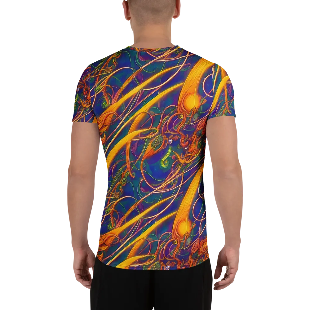 Luminous Whirl on Men's Athletic T-Shirt — Back