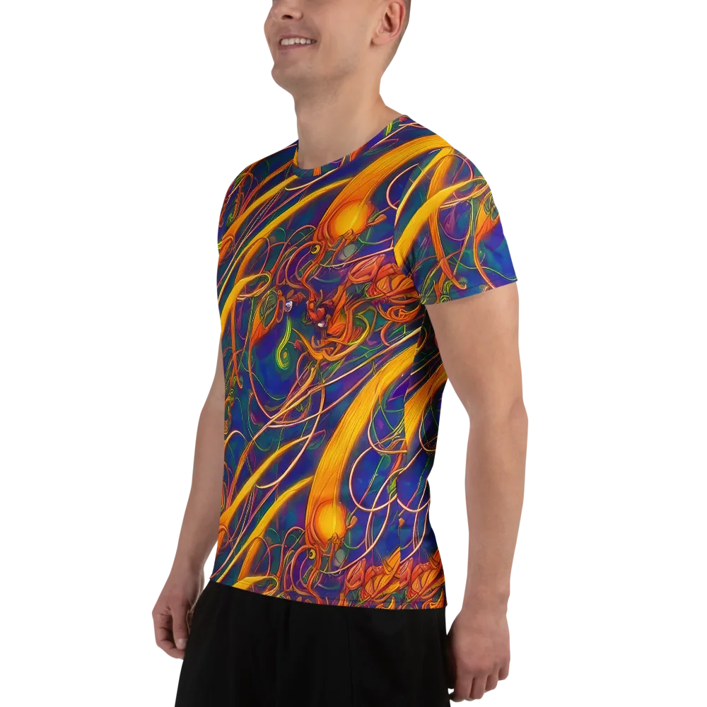 Luminous Whirl on Men's Athletic T-Shirt — Left
