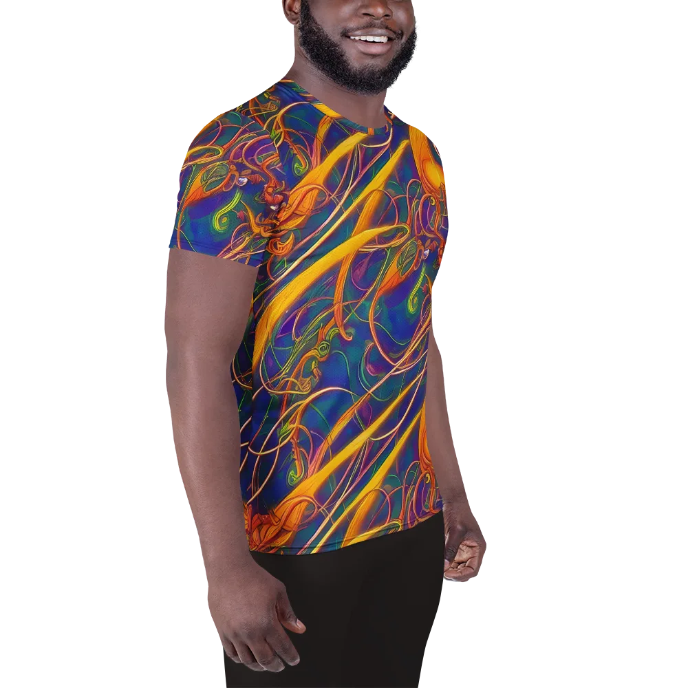 Luminous Whirl on Men's Athletic T-Shirt — Right