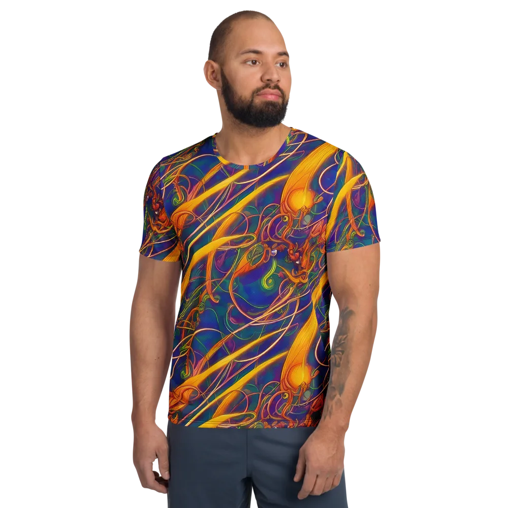 Luminous Whirl on Men's Athletic T-Shirt — Front