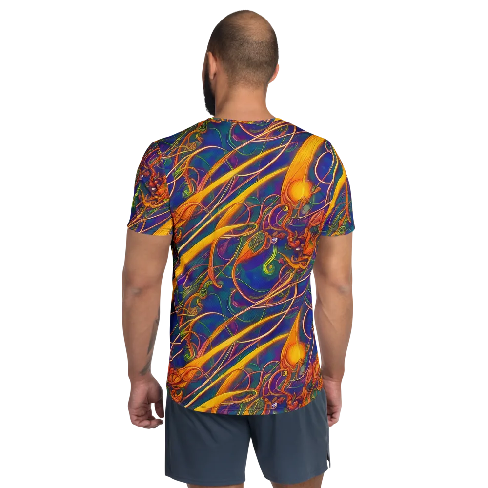 Luminous Whirl on Men's Athletic T-Shirt — Back