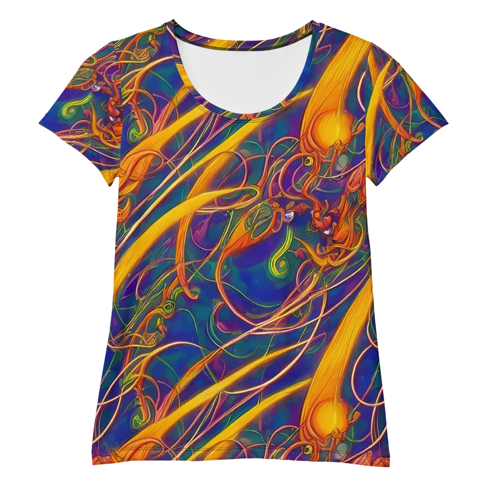 Luminous Whirl on Women's Athletic T-Shirt — Front