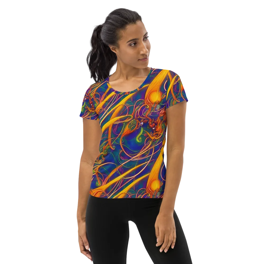 Luminous Whirl on Women's Athletic T-Shirt — Front